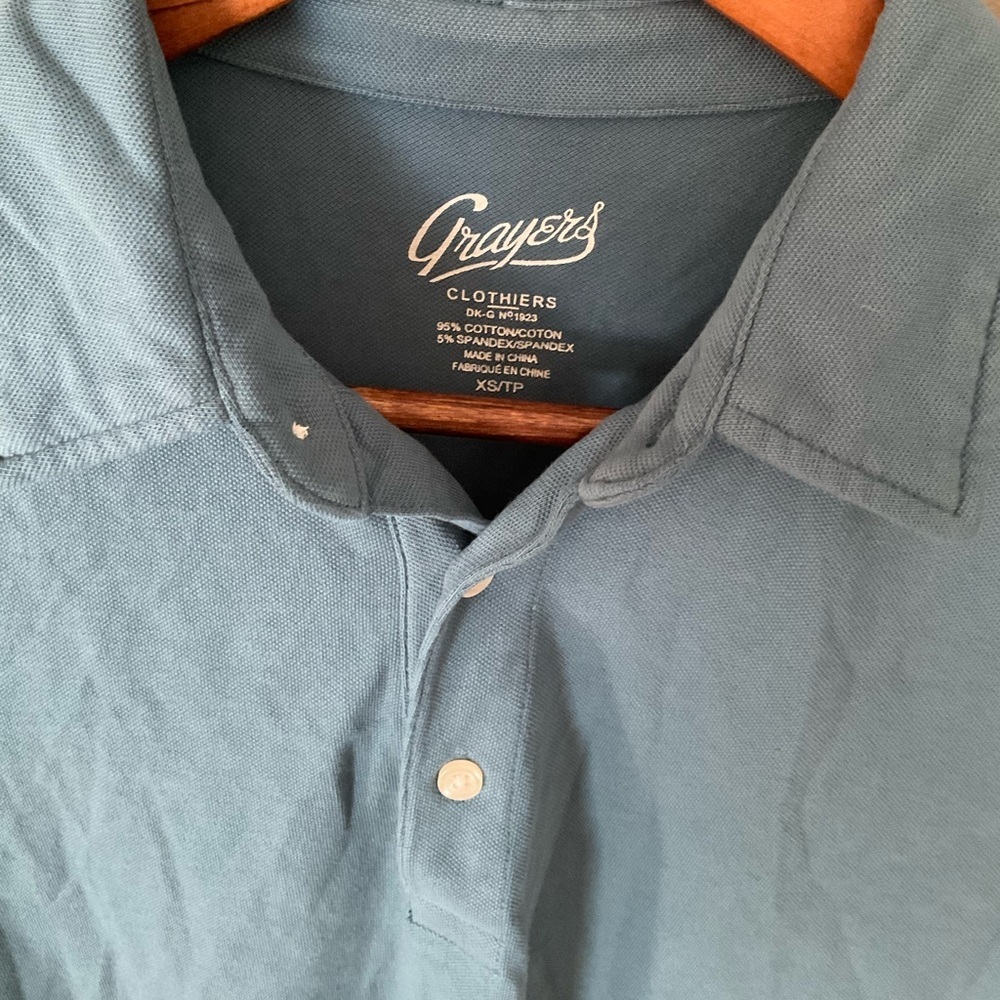 Grayers Aegean Blue Stretch Micro Pique Polo Shirt Size XSmall - Picture 3 of 7